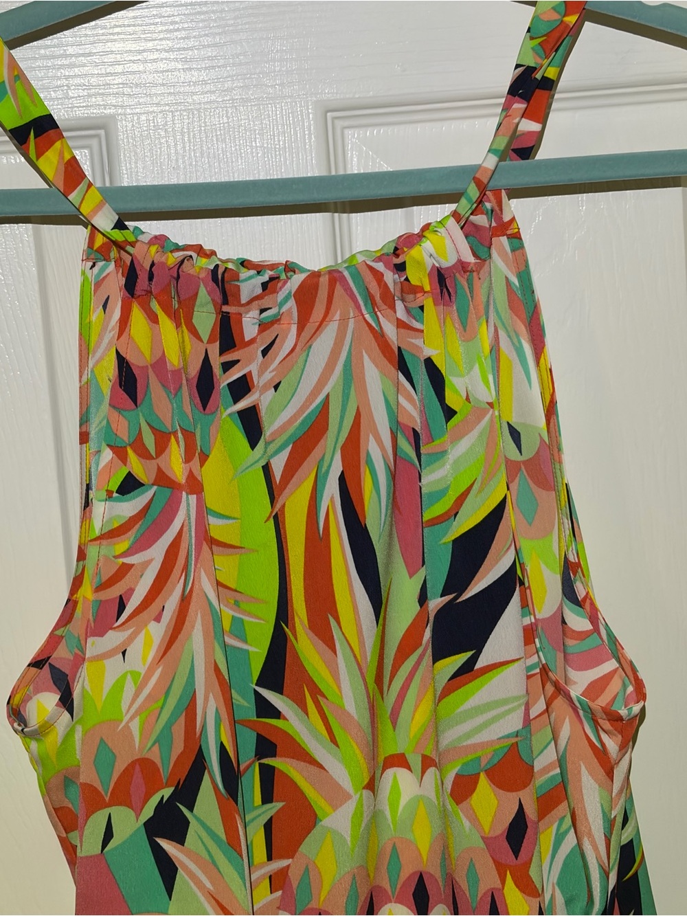NWOT Crown & Ivy Colorful Tropical Pineapple Print Halter Style Sundress. XL - Picture 3 of 8